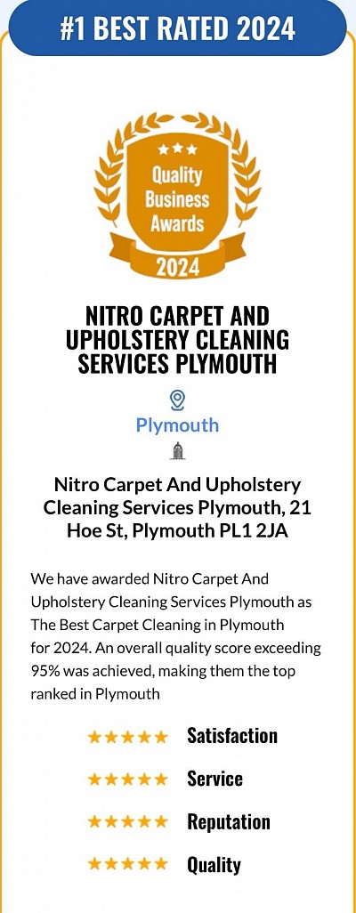 This Years Award Winning Company Your Technician Nitro Nick @ Plymouth Nitro Carpet And Upholstery Cleaning Services Quality Business Awards